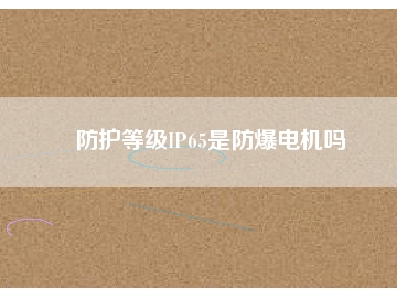 防護(hù)等級(jí)IP65是防爆電機(jī)嗎