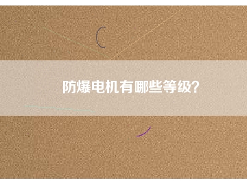 防爆電機(jī)有哪些等級？