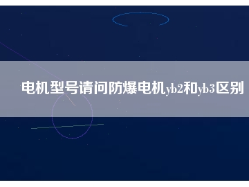 電機(jī)型號請問防爆電機(jī)yb2和yb3區(qū)別