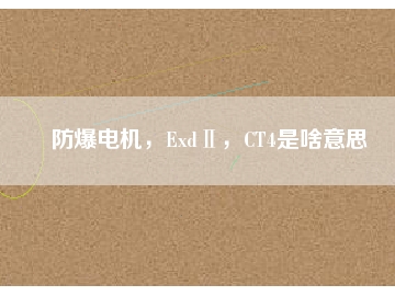 防爆電機(jī)，ExdⅡ，CT4是啥意思