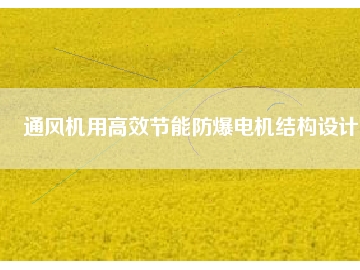 通風機用高效節(jié)能防爆電機結(jié)構(gòu)設(shè)計