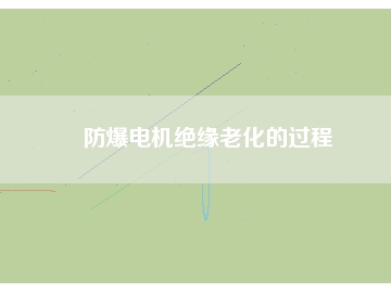 防爆電機絕緣老化的過程