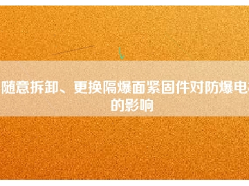 隨意拆卸、更換隔爆面緊固件對(duì)防爆電機(jī)的影響