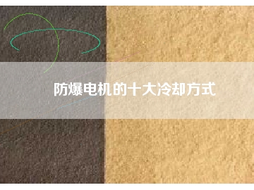防爆電機的十大冷卻方式