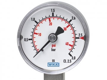 131.11波登管壓力表，不銹鋼材質(zhì)