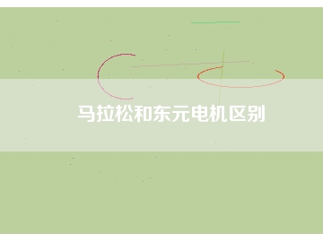 馬拉松和東元電機(jī)區(qū)別
