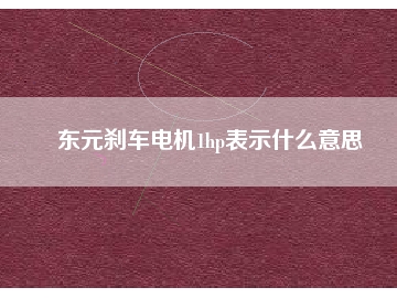 東元?jiǎng)x車電機(jī)1hp表示什么意思