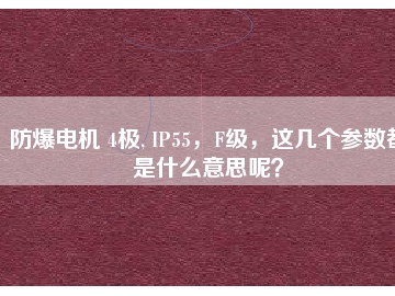 防爆電機 4極, IP55，F(xiàn)級，這幾個參數(shù)都是什么意思呢？