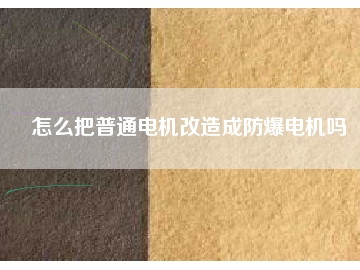 怎么把普通電機改造成防爆電機嗎