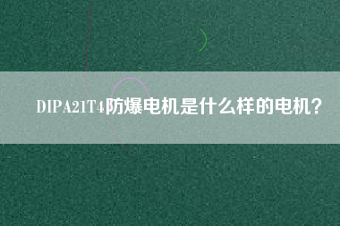 DIPA21T4防爆電機(jī)是什么樣的電機(jī)？