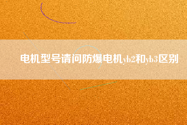 電機(jī)型號請問防爆電機(jī)yb2和yb3區(qū)別