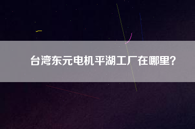 臺(tái)灣東元電機(jī)平湖工廠在哪里？