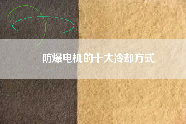 防爆電機(jī)的十大冷卻方式