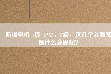 防爆電機(jī) 4極, IP55，F(xiàn)級(jí)，這幾個(gè)參數(shù)都是什么意思呢？