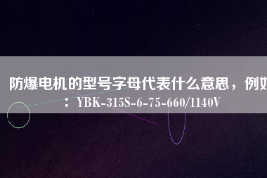 防爆電機的型號字母代表什么意思，例如：YBK-315S-6-75-660/1140V