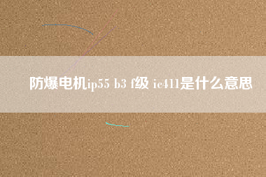 防爆電機(jī)ip55 b3 f級 ic411是什么意思