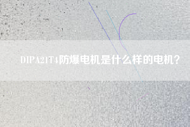 DIPA21T4防爆電機(jī)是什么樣的電機(jī)？