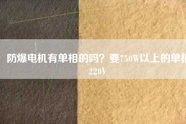 防爆電機(jī)有單相的嗎？要750W以上的單相220V